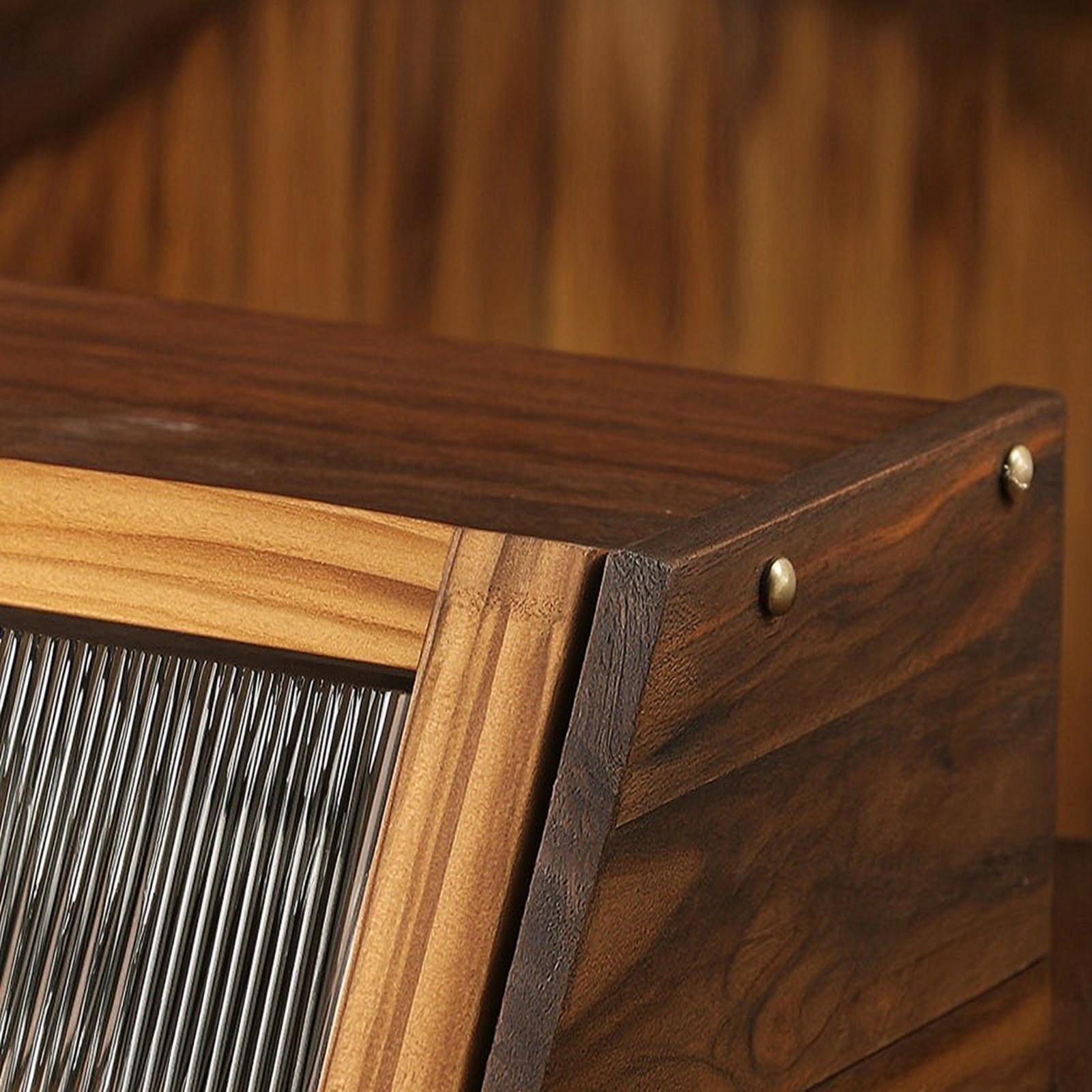 Kitchen Baking Organization - Armoire à pain en bambou avec