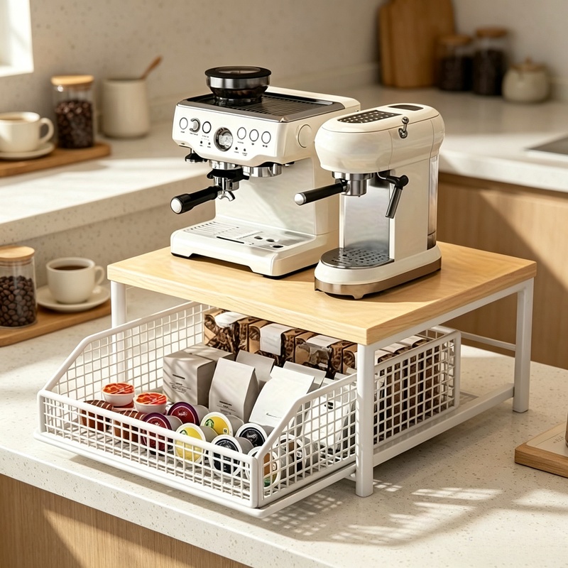 Kitchen Baking Drawer - Support vertical pour micro-ondes avec tiroir