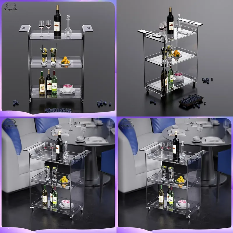 Kitchen Baking Trolley - Chariot de cuisine moderne à 3
