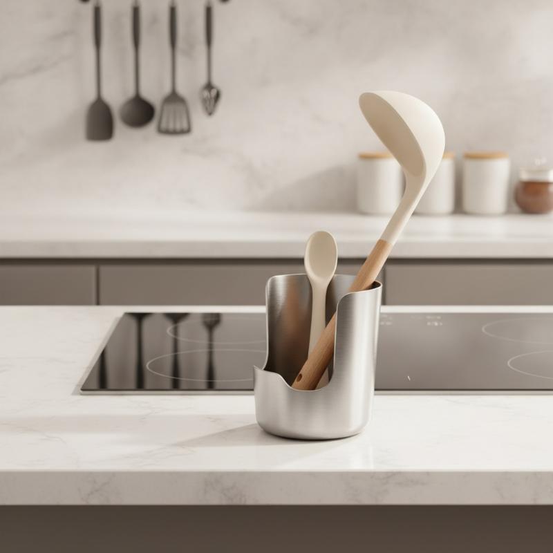 Kitchen Baking Organization - Support à ustensiles 2-en-1 en acier
