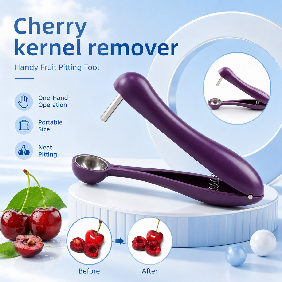 Kitchen And Baking Tools - Décortiqueur de cerises manuel et outil