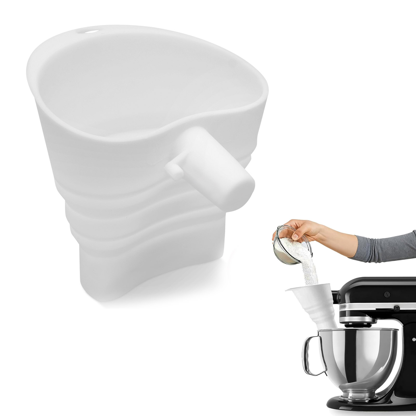 Kitchen Baking Aid - Entonnoir à farine en Silicone pour