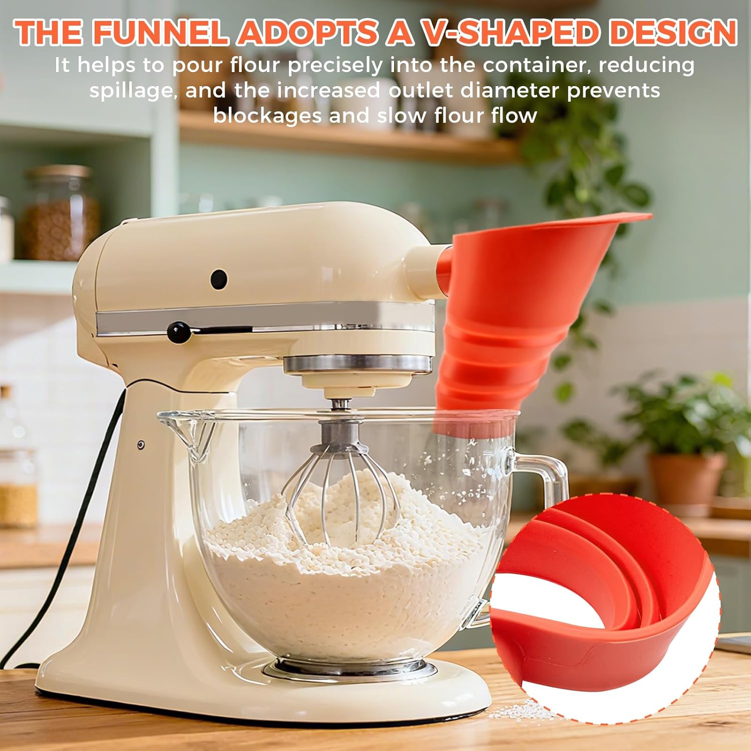Entonnoir à farine en silicone - Kitchen Baking Aid avis et prix