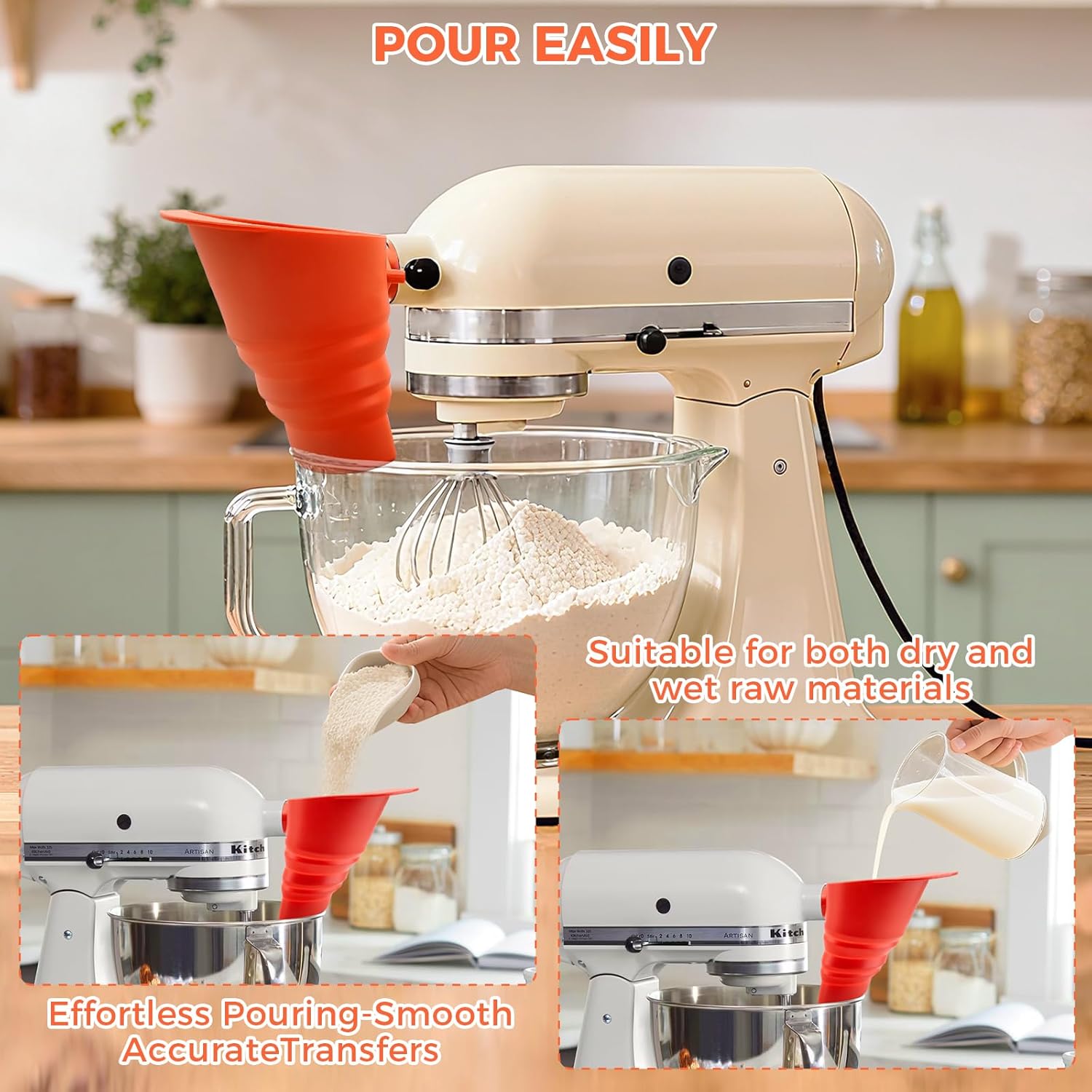 Entonnoir à farine en silicone - Kitchen Baking Aid avis et prix