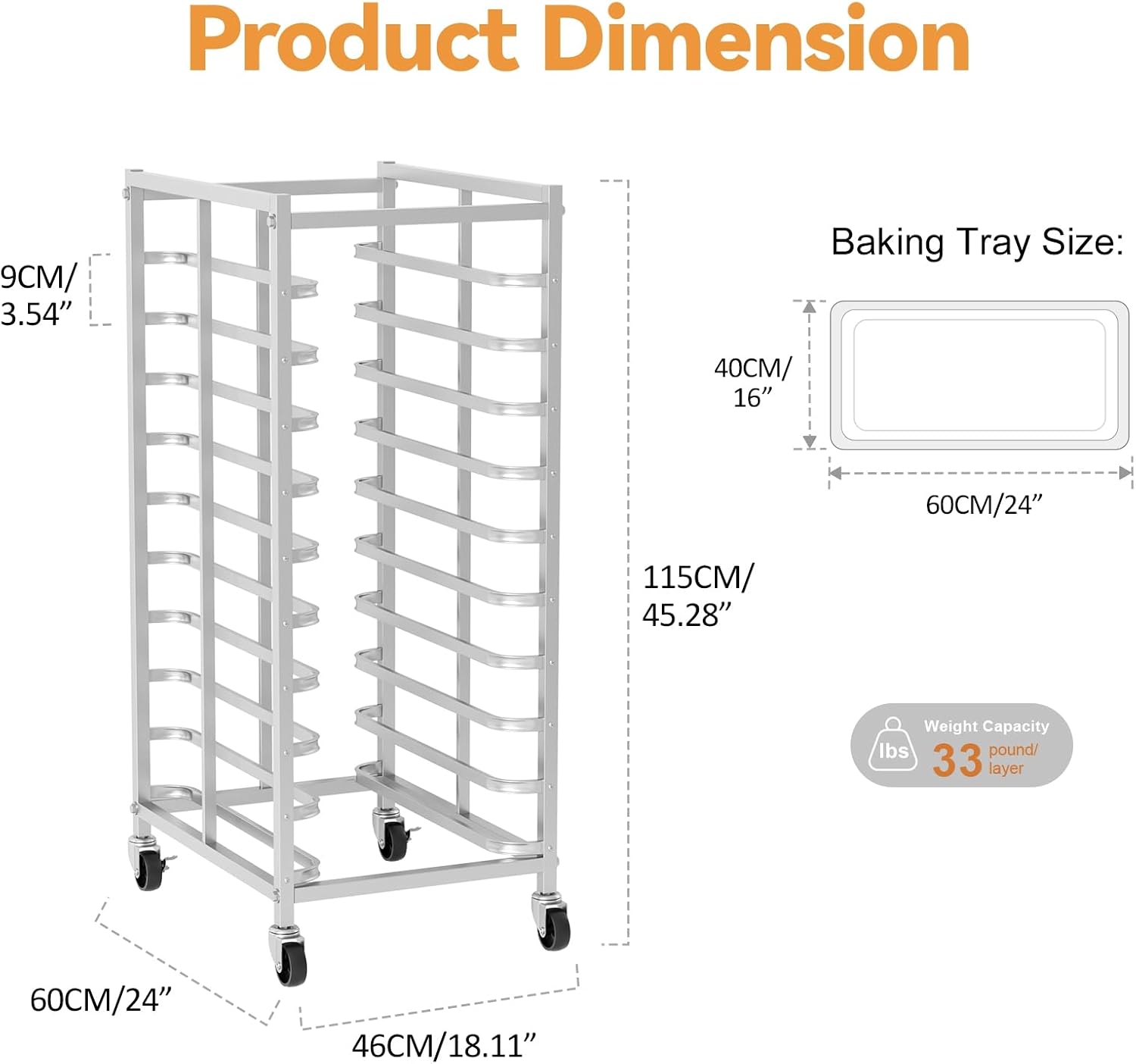 Chariot de rangement mobile en - Kitchen Baking Trolley avis et prix