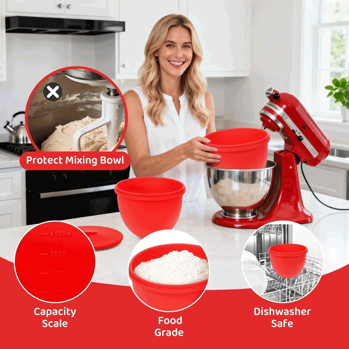 Couverture de bol en silicone  - Kitchen Baking Aid avis et prix