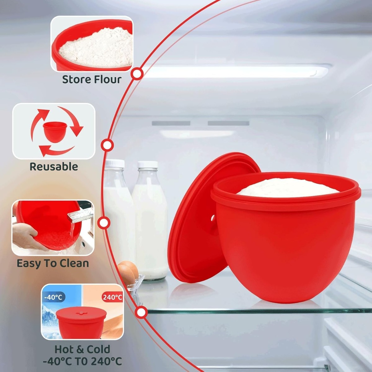 Couverture de bol en silicone  - Kitchen Baking Aid avis et prix